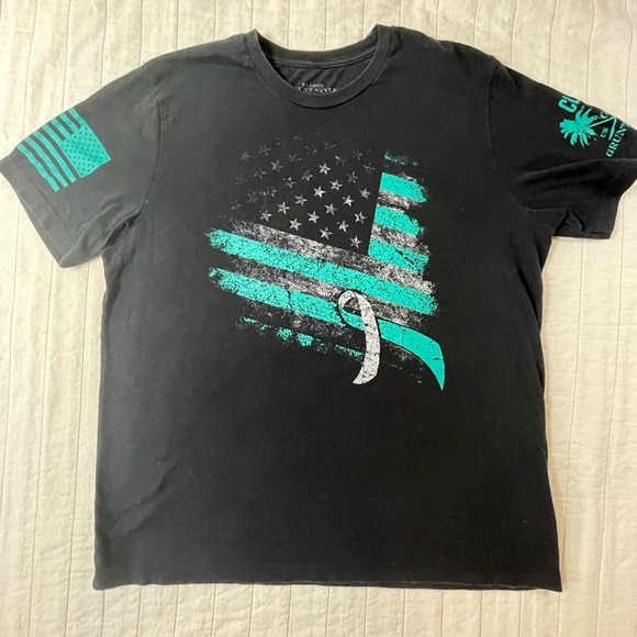 Grunt Style Black and Teal Graphic Tee - Picture 1 of 7